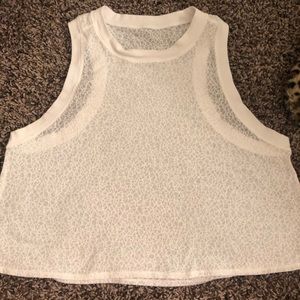 Lulu lemon white crop top